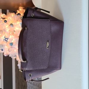 Kate Spade handbag medium size flap close NWOT wine color